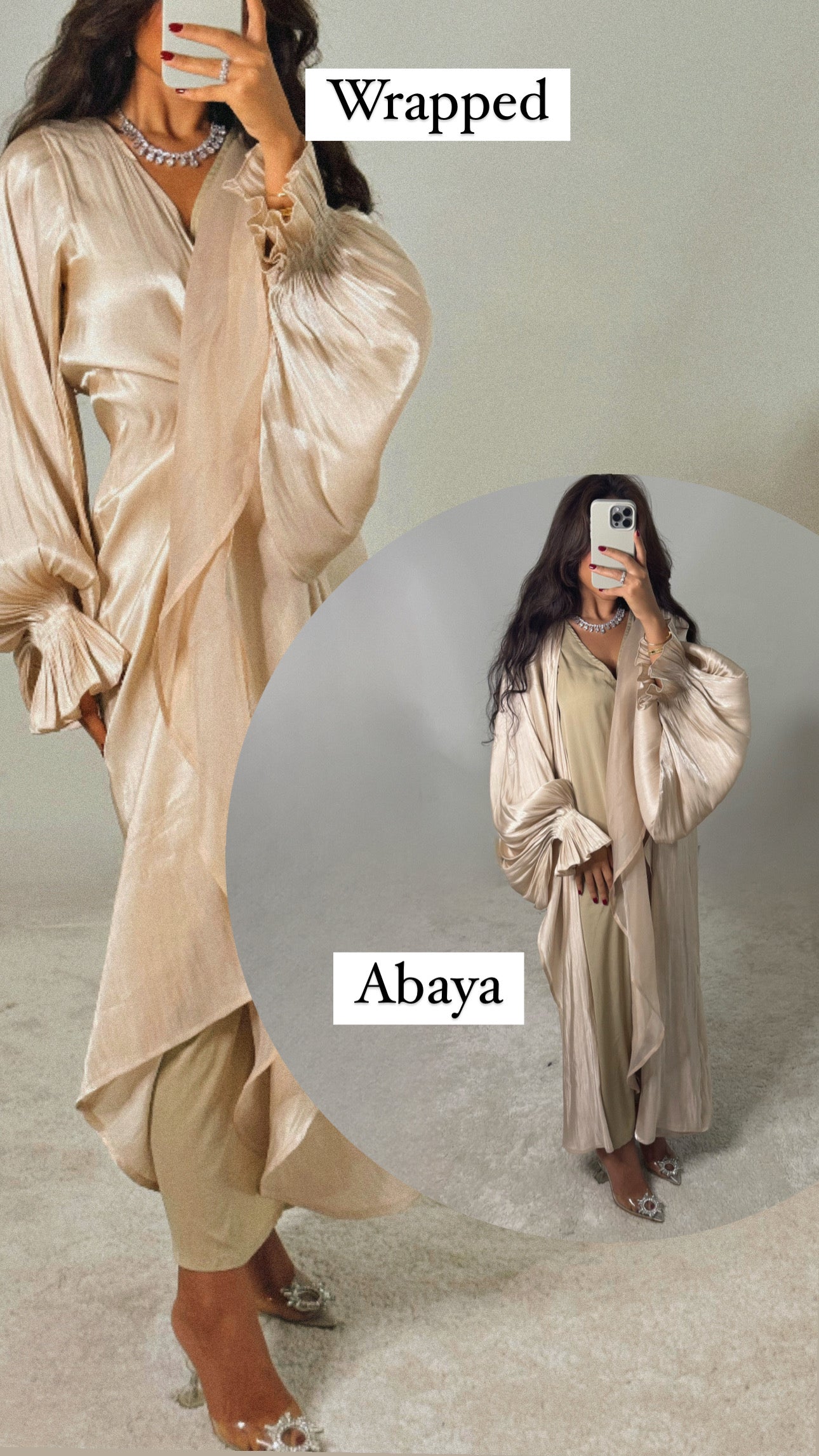 Petal Wrapp dress/ Abaya Set