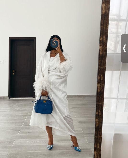 Ramdan 2022 - White Feather Dust Dress